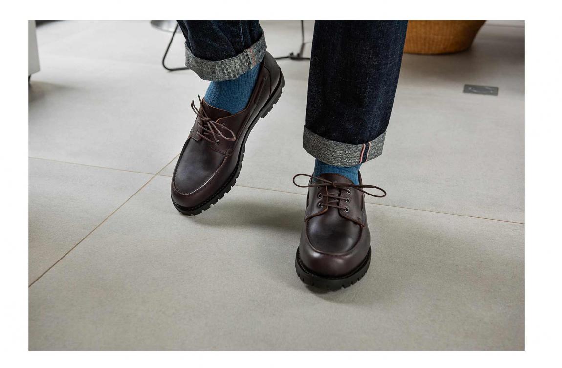 Bateau Espresso en cuir Haas | Cousu Goodyear & semelle Vibram