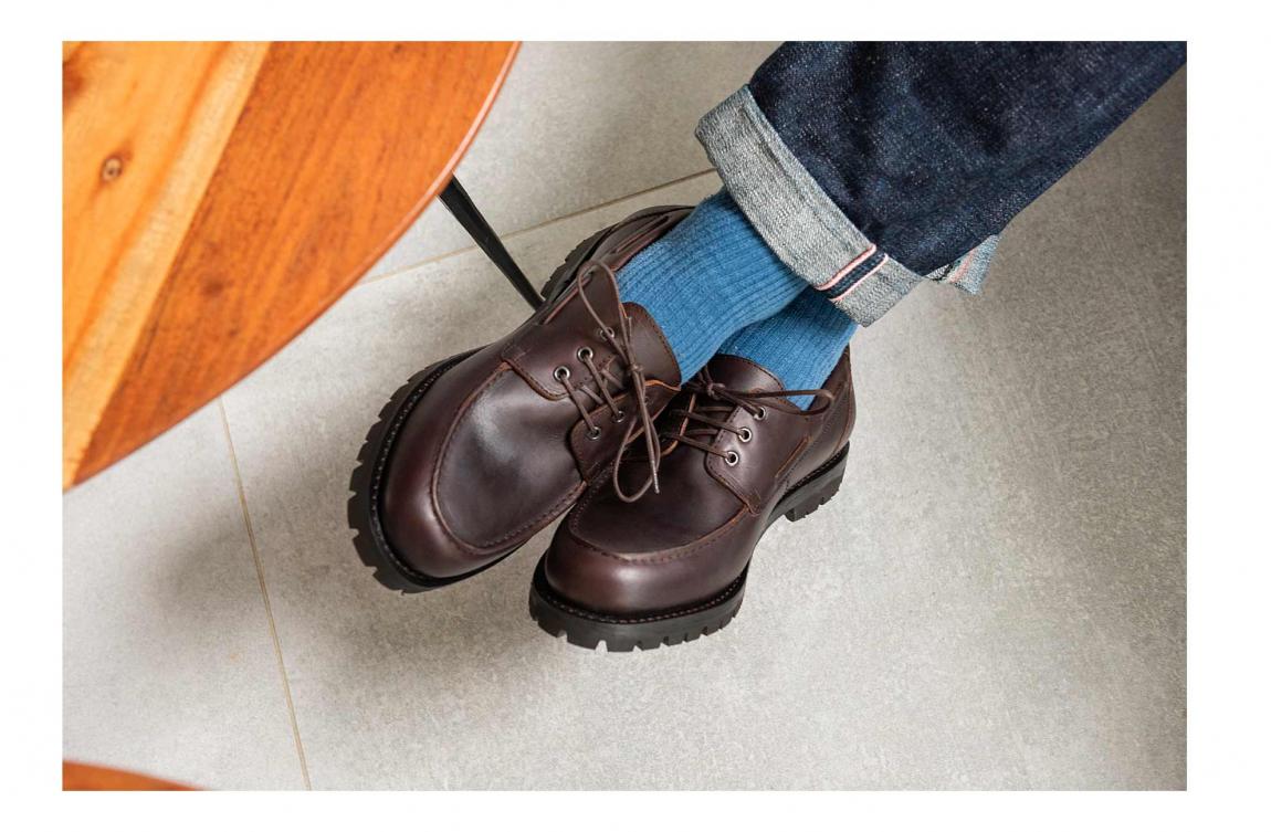 Bateau Espresso en cuir Haas | Cousu Goodyear & semelle Vibram