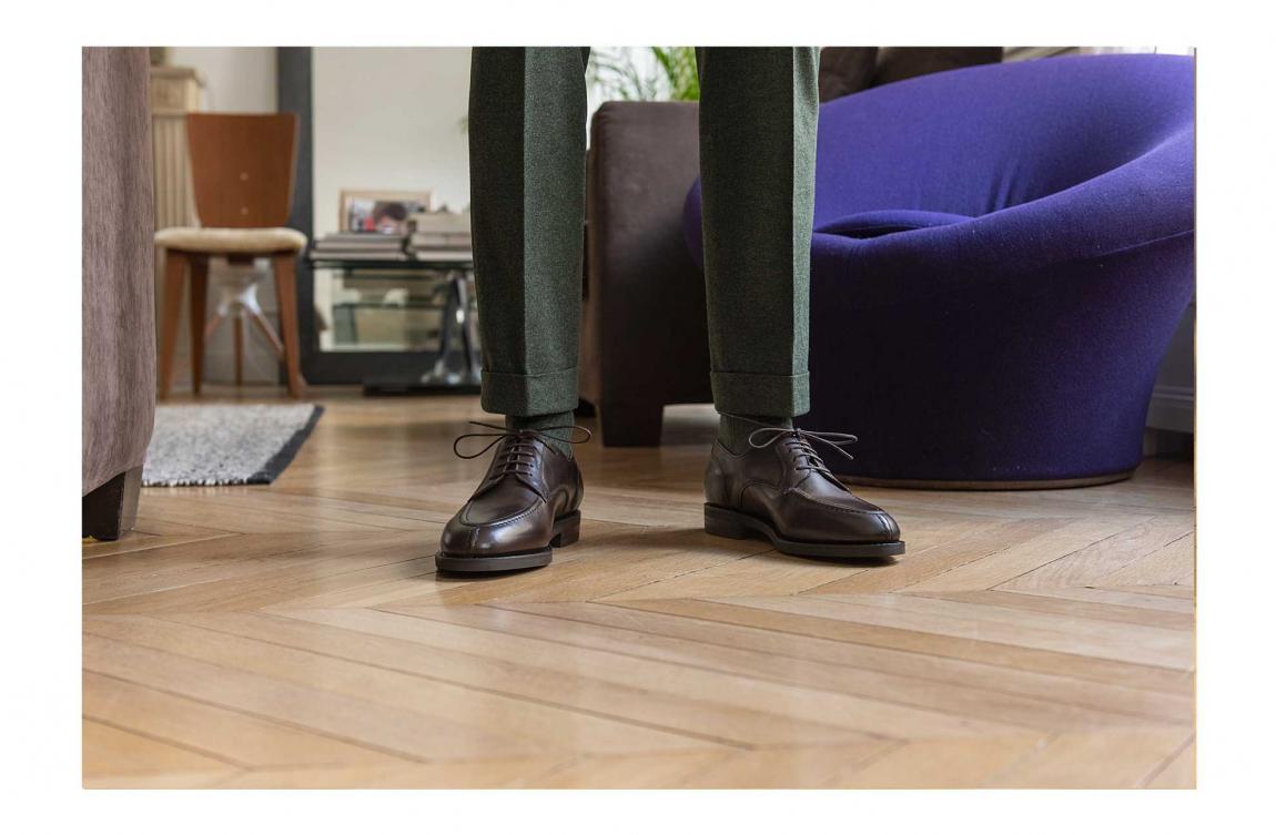 Derby Floch Espresso en cuir Haas | Cousu Goodyear - Semelles Vibram