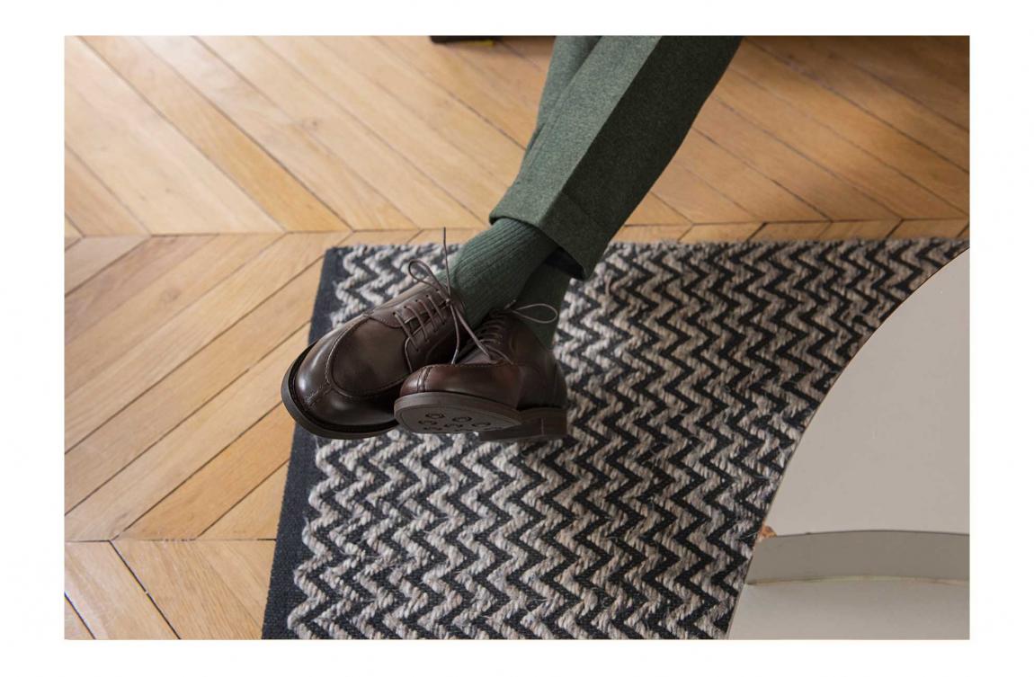 Derby Floch Espresso en cuir Haas | Cousu Goodyear - Semelles Vibram