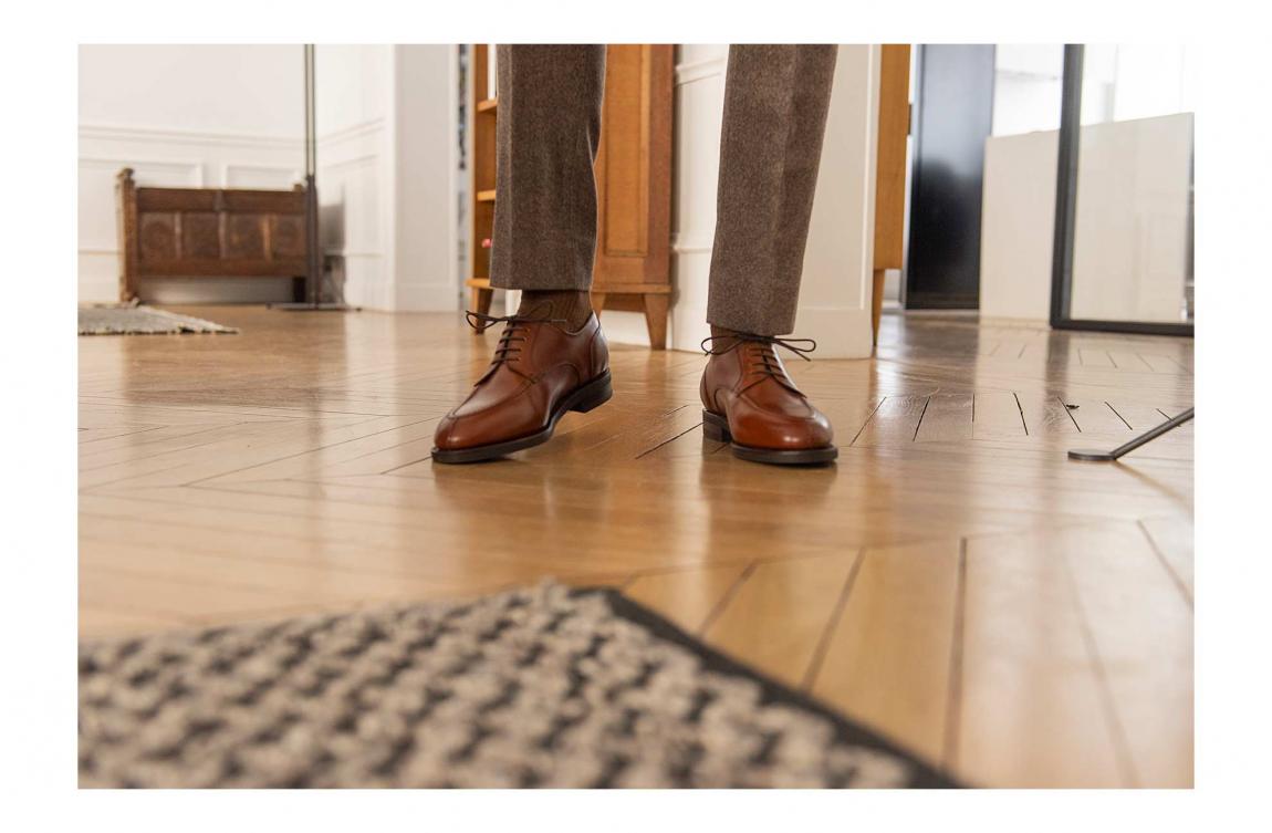 Derby Floch Fauve en cuir Haas | Cousu Goodyear - Semelles Vibram