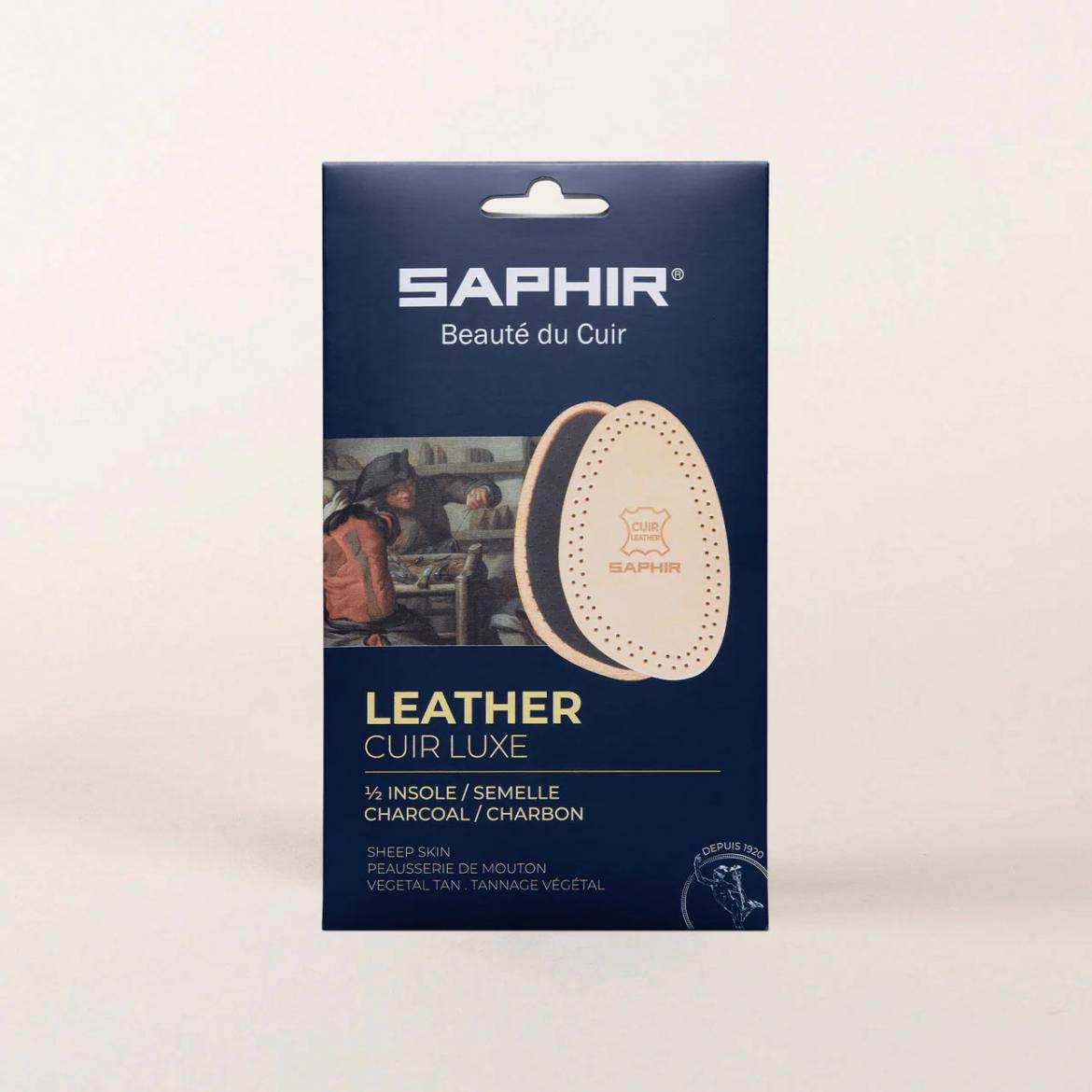 Demi-semelles Saphir – Cuir sur charbon