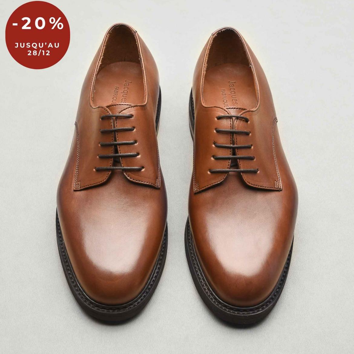 Derby Plain Toe Fauve