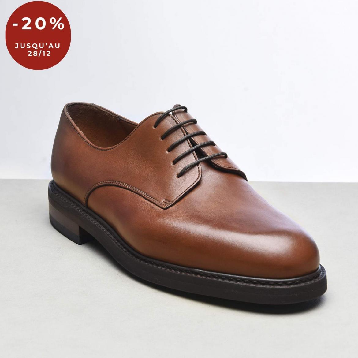 Derby Plain Toe Fauve
