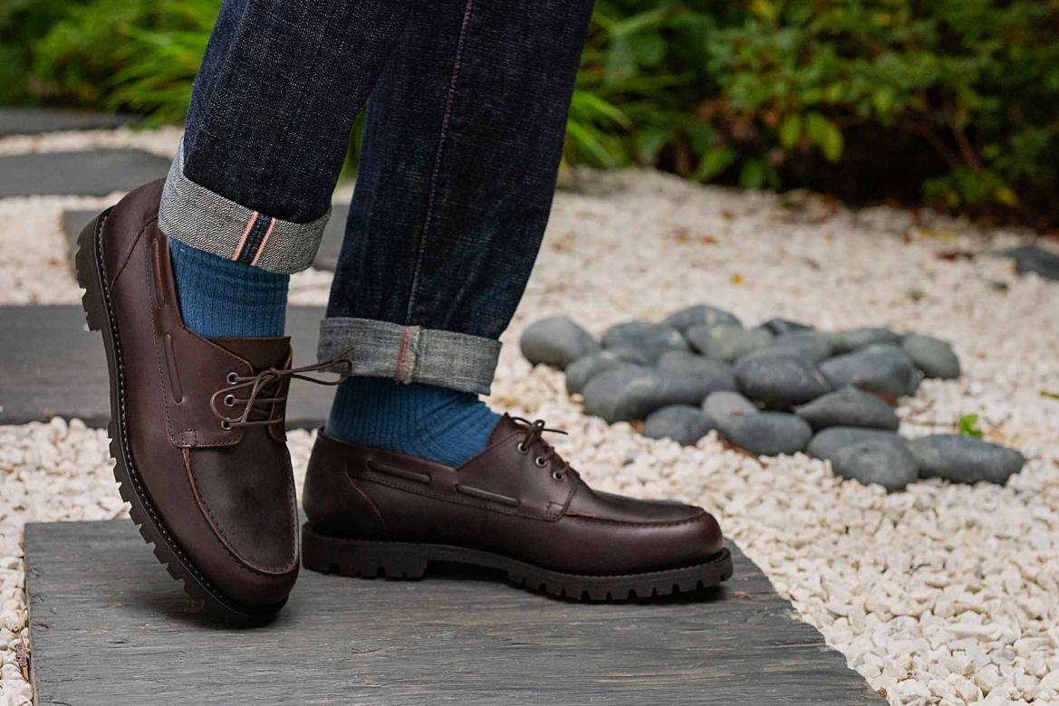 Bateau Espresso en cuir Haas | Cousu Goodyear & semelle Vibram