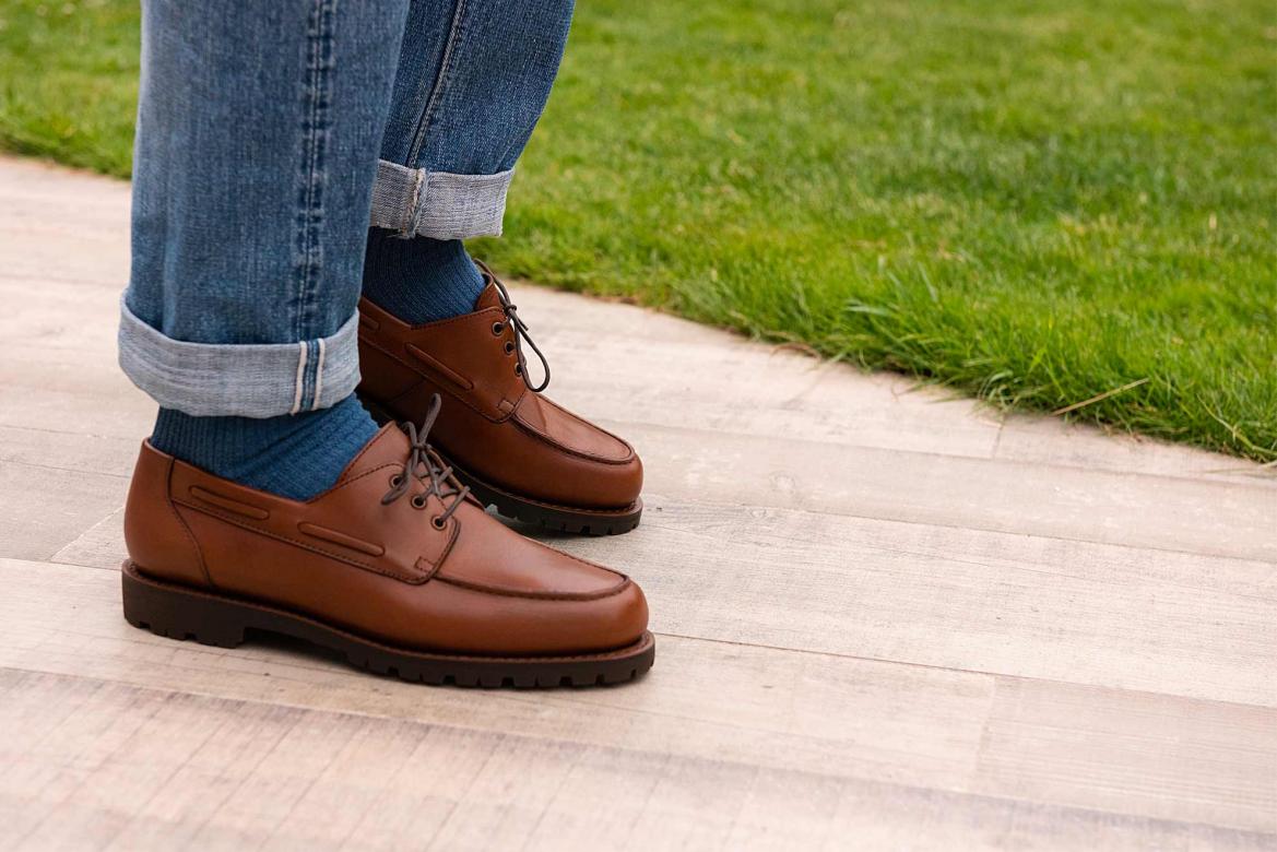 Bateau Fauve en cuir Haas | Cousu Goodyear & semelle Vibram