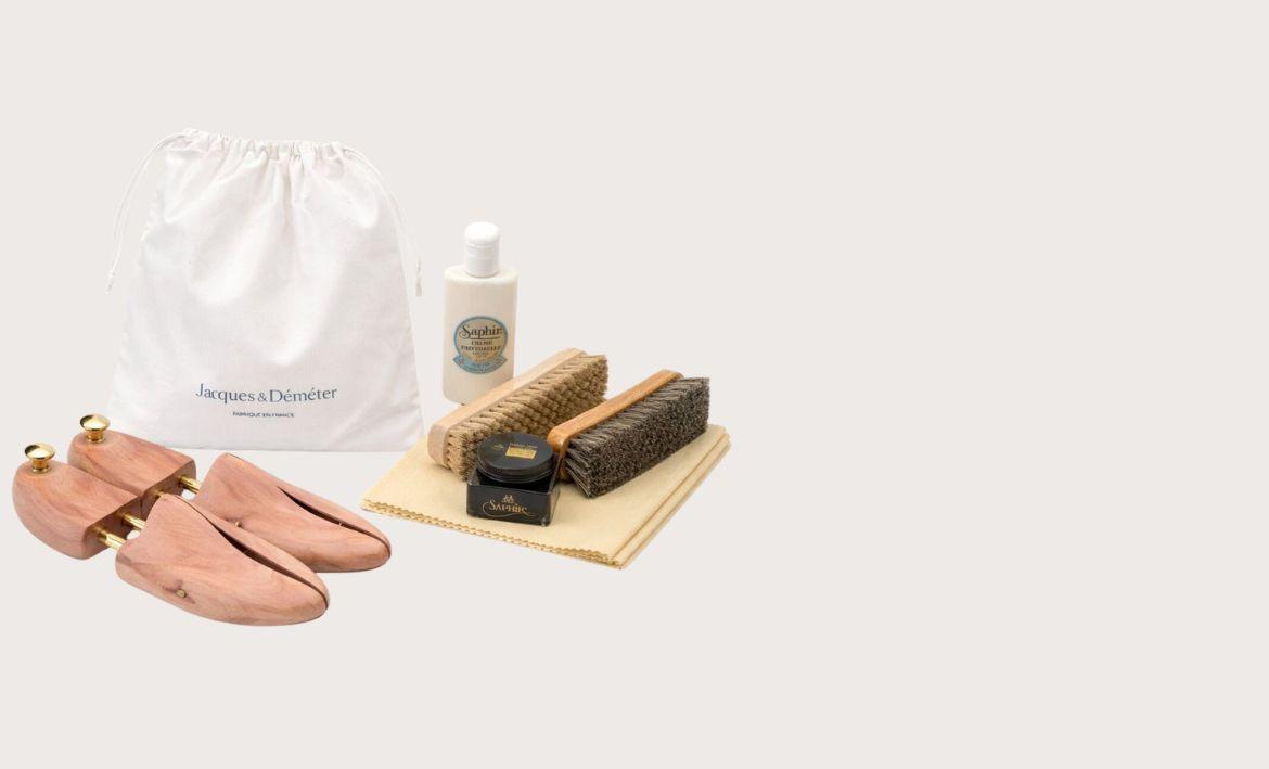 Pack complet entretien chaussures | Embauchoirs + kit Saphir + pochons