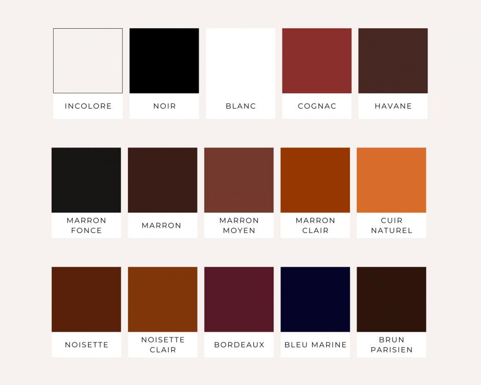 15 teintes de crème Saphir disponibles